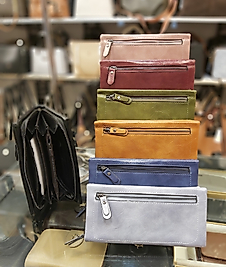 Bayan İthal Yıkama Deri Cüzdan